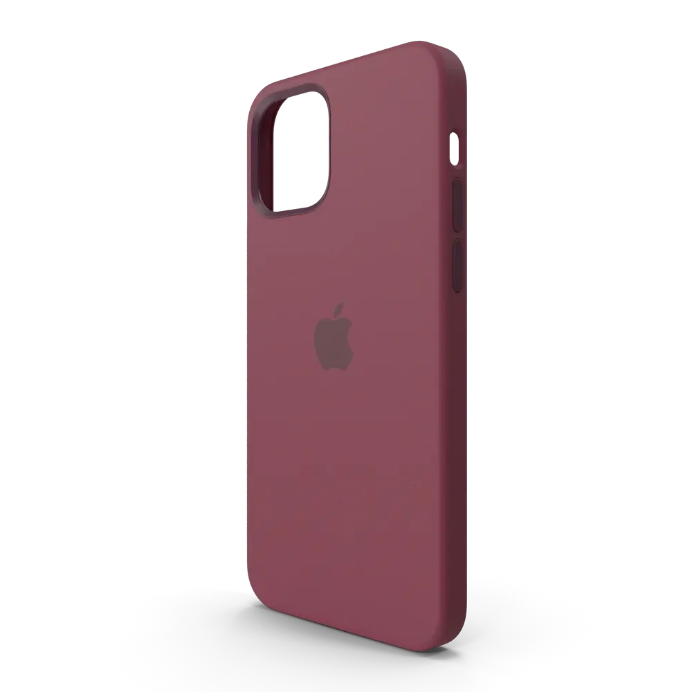iPhone 12 Silicone Case with MagSafe Plum